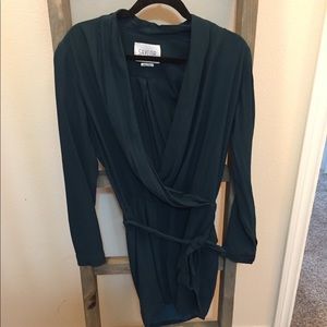 Saylor revolve wrap dress green